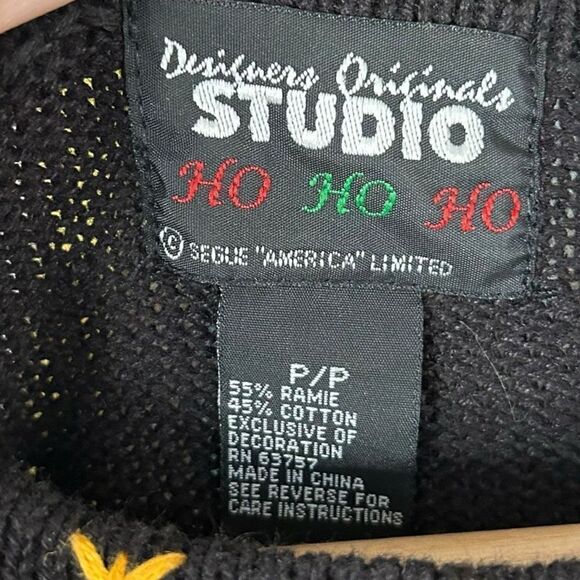 Designers Originals Studio Ho Ho Ho Ice Skating Penguins Christmas Sweater P/P - Picture 3 of 5